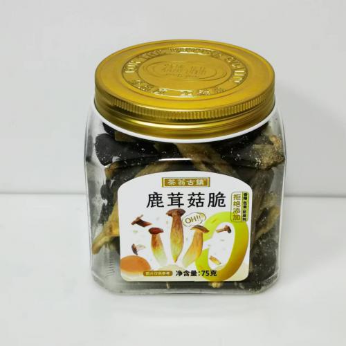 茶翁古镇鹿茸菇脆原味75g*24罐/件