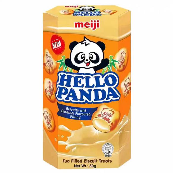 明治熊猫焦糖夹心饼干50g×10盒/组