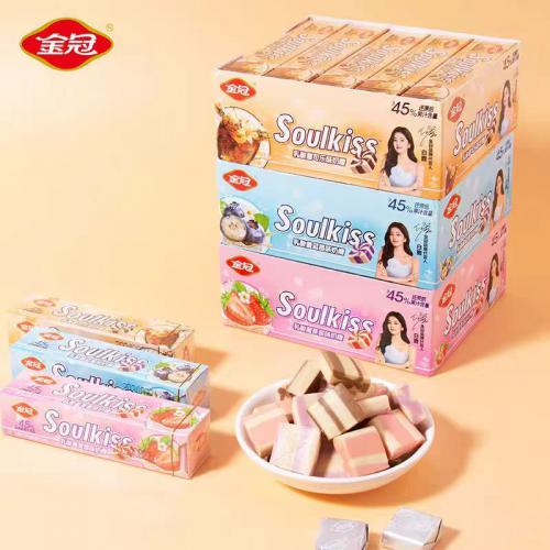 金冠乳酸菌草莓味奶糖33g*10小盒/组