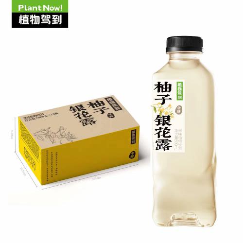 植物驾到 柚子银花露果味植物饮料500ml*15瓶/件