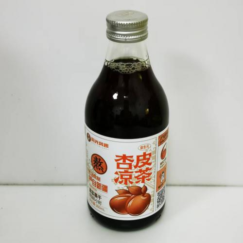 风趣玻璃瓶装杏皮凉茶植物风味饮料300m...