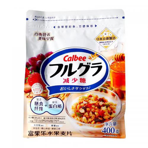 日本Calbee富果乐水果麦片（减少糖）400g*6袋/件