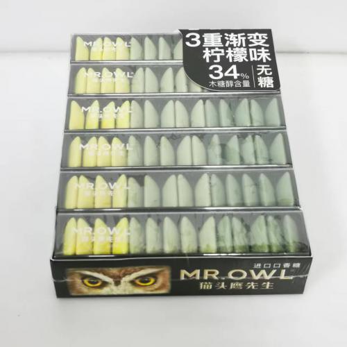 猫头鹰先生风趣柠檬木糖醇口香糖（3重渐变...