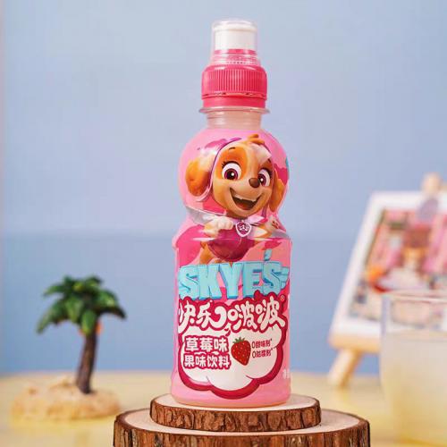 快乐啵啵草莓味果味饮料235ml*24瓶...