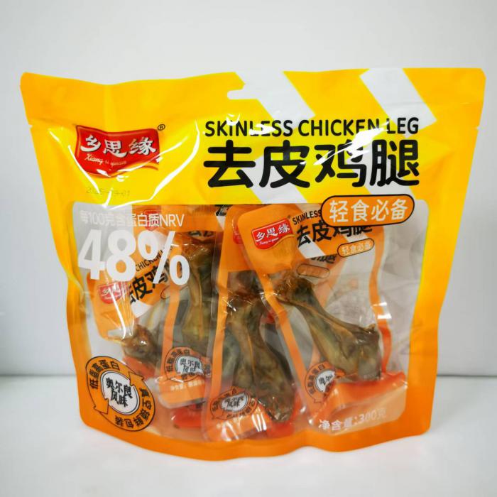 乡思缘去皮鸡腿（奥尔良风味）300g*12袋/件