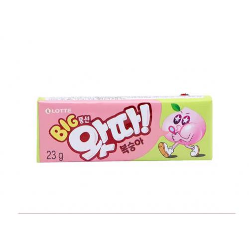 乐天水蜜桃味泡泡糖23g（5片）*16盒/组