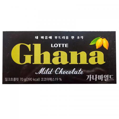 乐天加纳巧克力（黑色）70g*10块/组