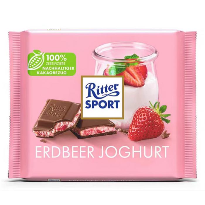 瑞特斯草莓酸奶味夹心牛奶巧克力制品100g*12块/件