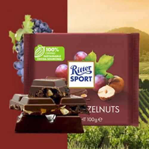 瑞特斯葡萄干榛子牛奶巧克力制品100g*12块/组