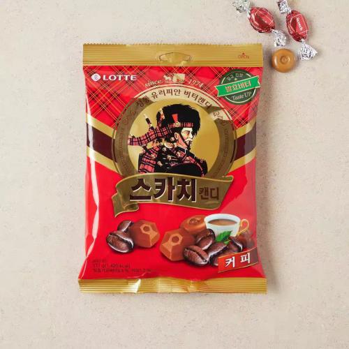 乐天司考奇咖啡糖果157g*20包/件