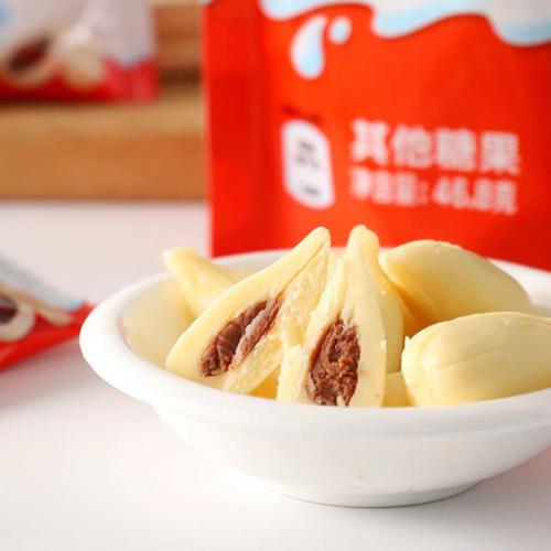 健达妙兹乐嚼可可味小奶滴奶糖46.8g*12袋/件