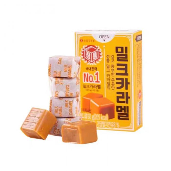 乐天焦糖牛奶味糖50g*12盒/组