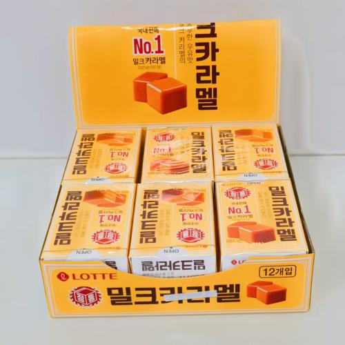 乐天焦糖牛奶味糖50g*12盒/组