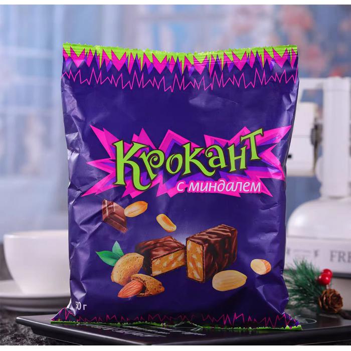 KDV巧克力味夹心糖果（俄罗斯版紫皮糖）500g*10袋/件