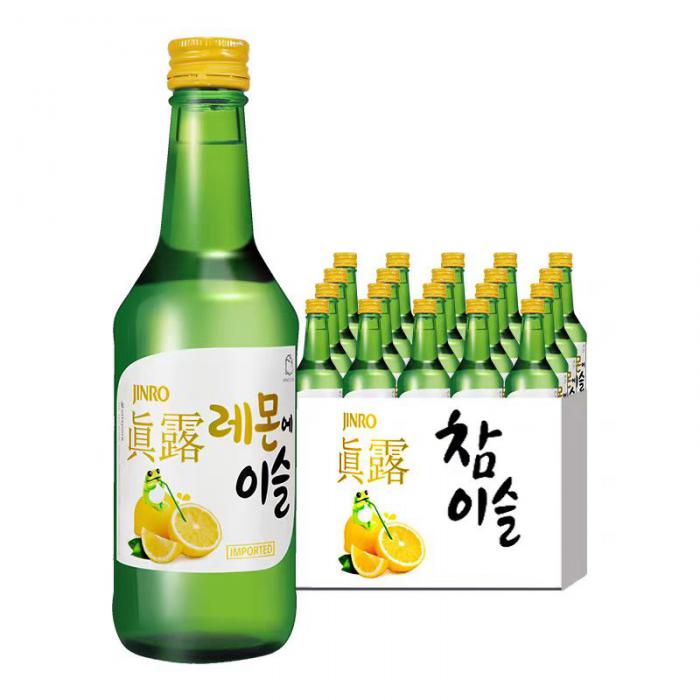 真露柠檬味利口酒(配制酒,酒精度13%VOI)360ml*20瓶/件