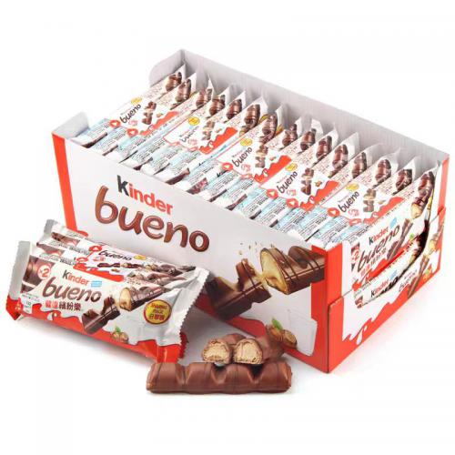 （港版）健达缤纷乐牛奶榛仁巧克力棒3条装129g (43g*3条)*10组/件