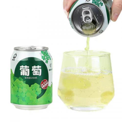 九日牌果粒葡萄汁饮料238ml*24罐/件