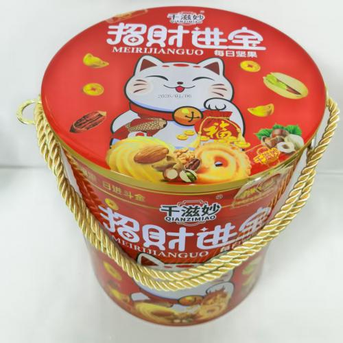 千滋妙招财进宝每日坚果饼干礼盒1.008kg*6提/件