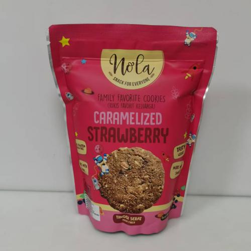 Nola脆能乐焦糖草莓味饼干75g*15包/件