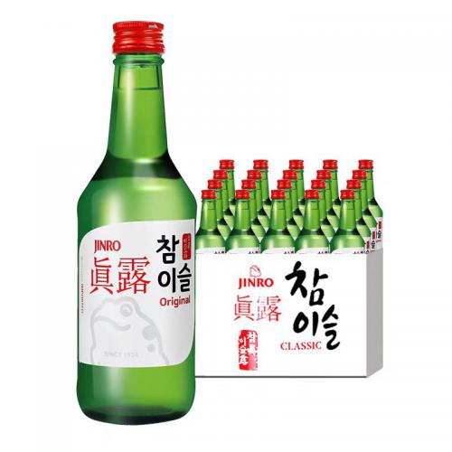 老真露竹炭酒（蒸馏酒,酒精度20.1%VOI）360ml*20瓶/件