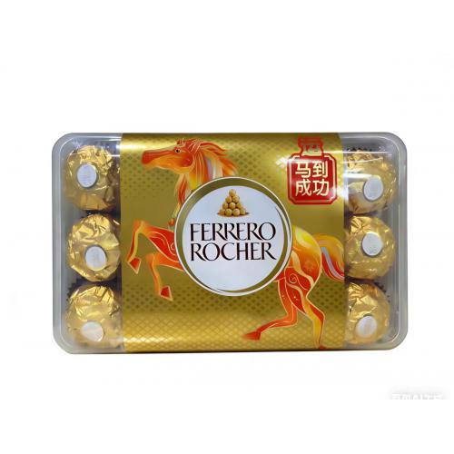 （中文版新年款）费列罗榛果威化巧克力制品金莎30粒375g*12盒/件