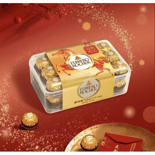 （中文版新年款）费列罗榛果威化巧克力制品金莎30粒375g*12盒/件