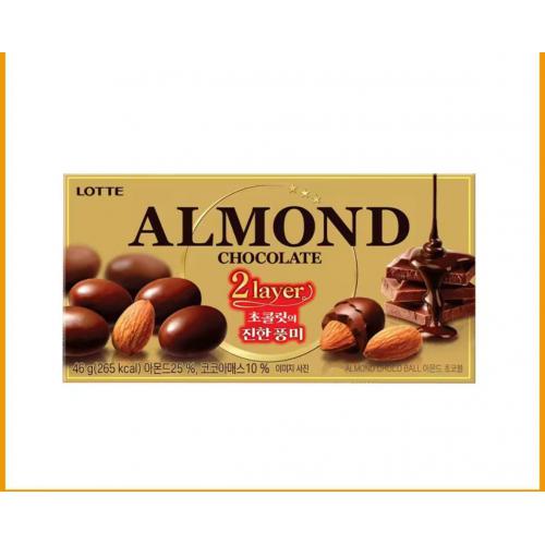 乐天扁桃仁夹心巧克力豆46g*10盒/组