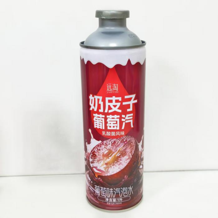 远淘奶皮子乳酸菌葡萄味气泡水1L*6瓶/件
