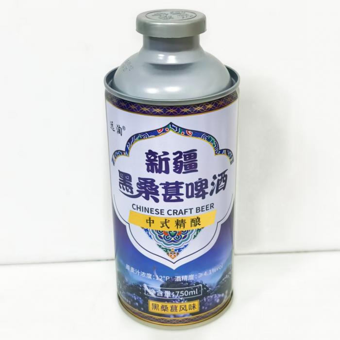 远淘新疆黑桑葚中式精酿啤酒750ml*4瓶*6提/件