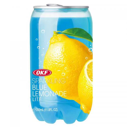 OKF牌蓝色柠檬味气泡水350ml*24罐/件