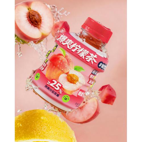 初饮爆爽柠檬茶（蜜桃味）300g*24瓶/件