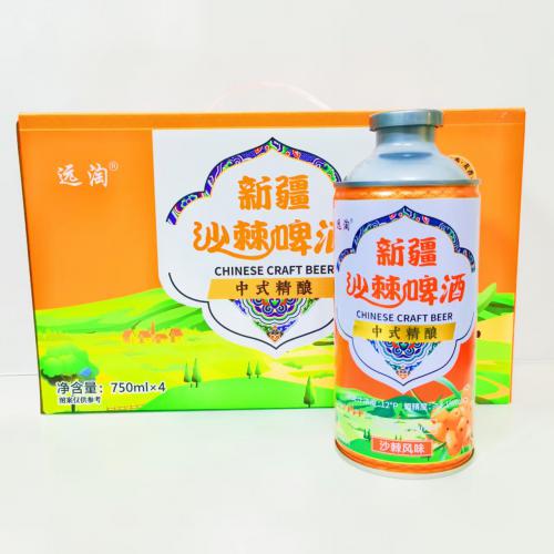 远淘新疆沙棘中式精酿啤酒750ml*4瓶*6提/件