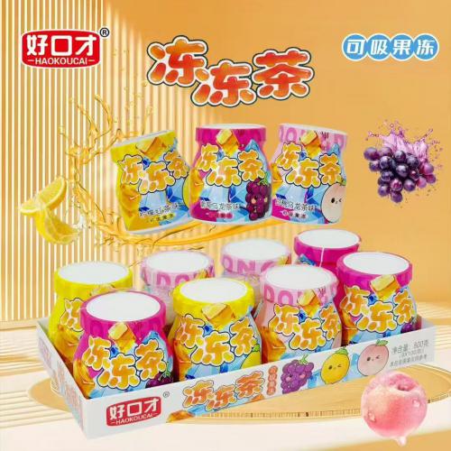 好口才冻冻茶可吸果冻（葡萄味、柠檬味、桃...