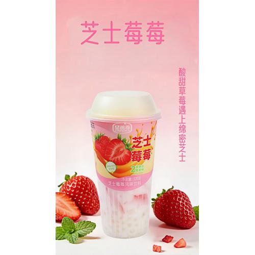 星氏季芝士莓莓风味饮料520g*18杯/件