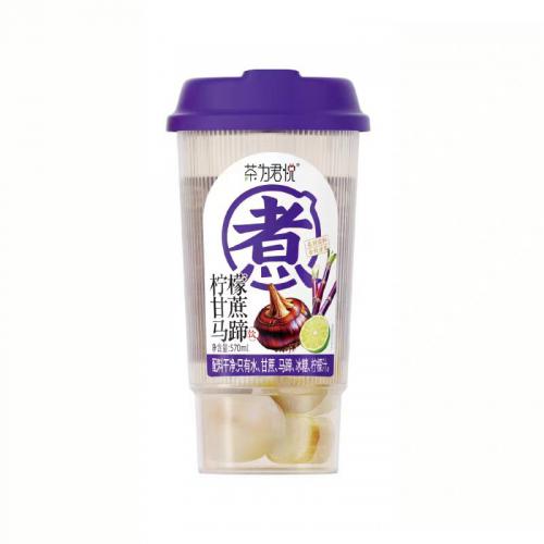 茶为君悦柠檬甘蔗马蹄饮570ml*15杯/件