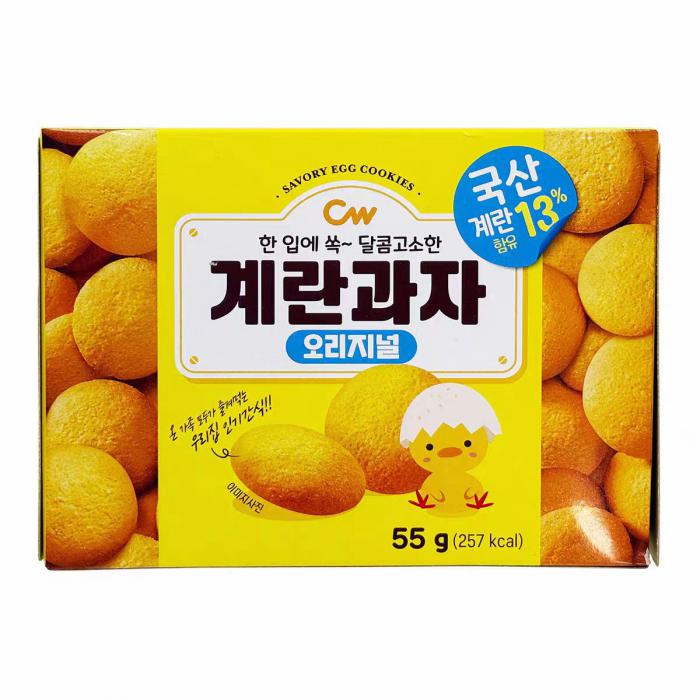 CW青佑原味鸡蛋饼55g1*10盒/件