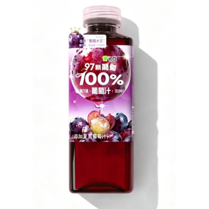 初饮100%葡萄汁500ml*15瓶/件