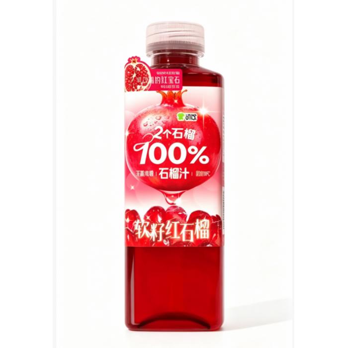 初饮100%石榴汁500ml*15瓶/件