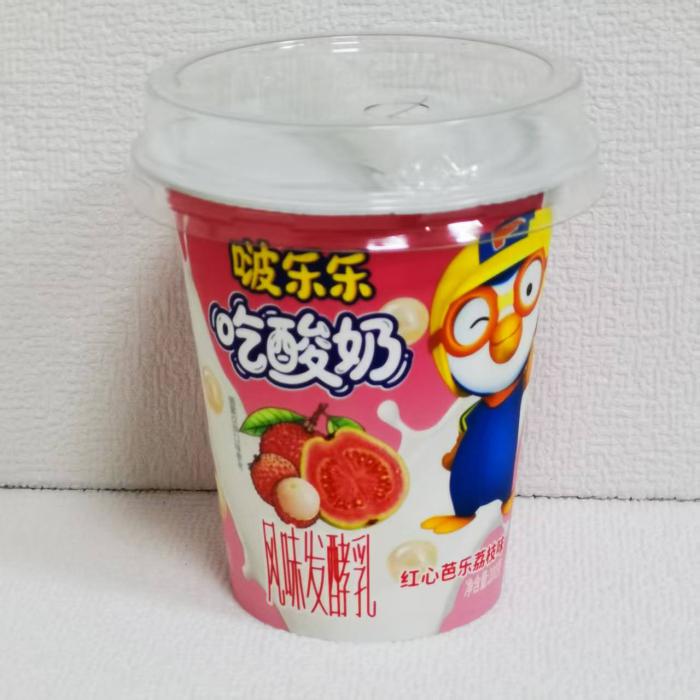 啵乐乐吃酸奶（红心芭乐荔枝味） 200g*24杯/件