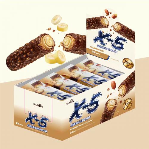 X-5花生夹心巧克力棒（36g*24条）*3盒/件