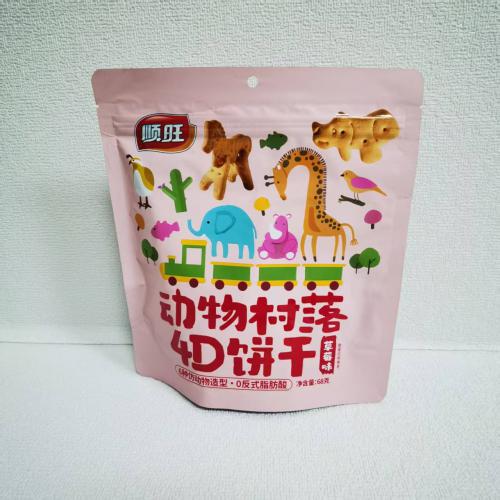 顺旺动物村落4D饼干（草莓味）68g*3...