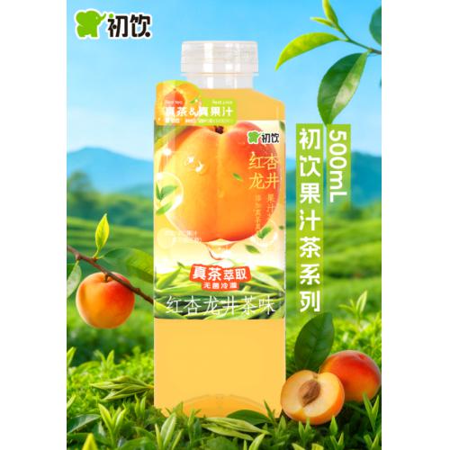 初饮红杏龙井果汁茶饮品500ml*15瓶/件