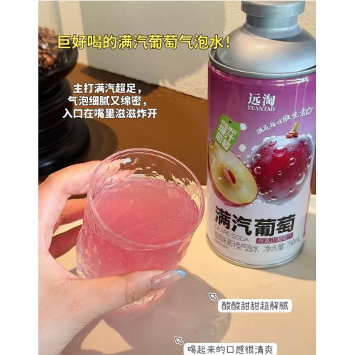 远淘满汽葡萄（葡萄味果汁型气泡水）750ml*6瓶/件