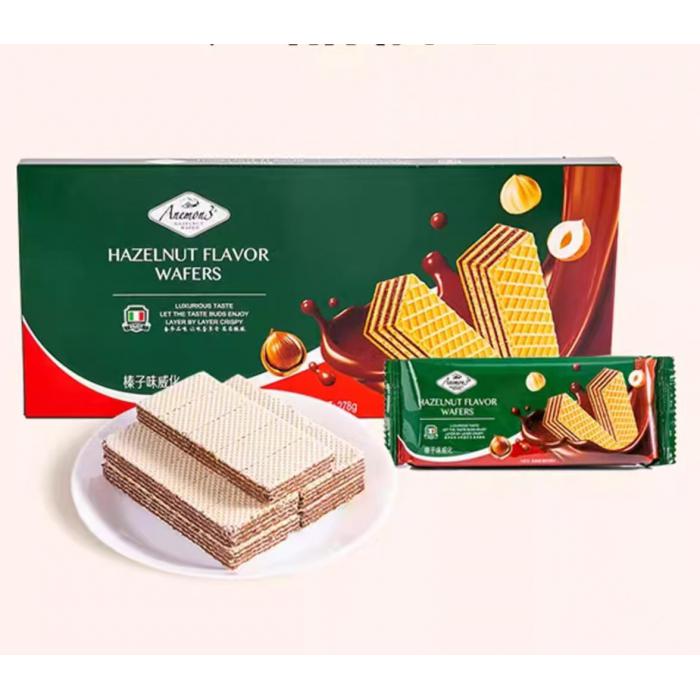 Anemon3爱你们榛子味威化饼干278g*20盒/件