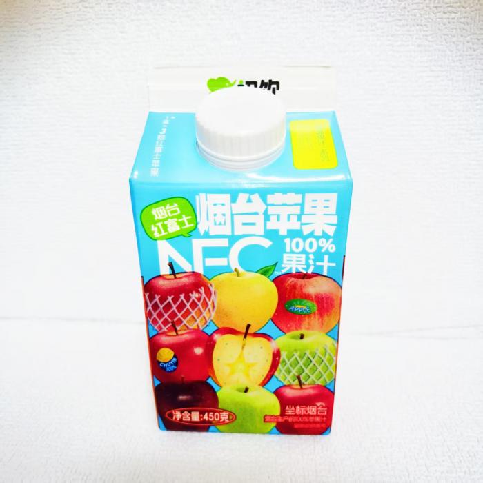 初饮NFC100%苹果汁（爆爆果汁屋顶盒装）450g*15盒/件