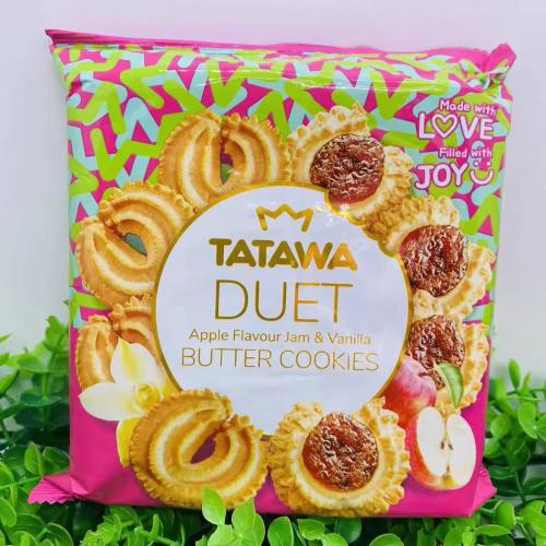 TATAWA什锦苹果味果酱&香草黄油味曲奇饼干混合装68g*30包/件