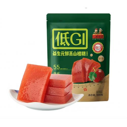 公社联盟低GI益生元鲜蒸山楂糕500g*24袋/件
