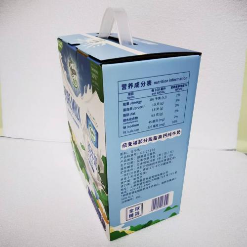 纽麦福3.5部分脱脂高钙纯牛奶礼盒装(250ml*10支)*6提/件