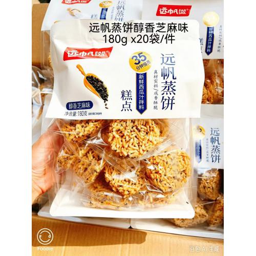 远帆香酥蒸饼醇香芝麻味180g*20袋/...