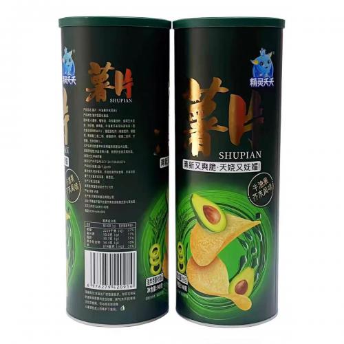 精灵夭夭有料薯片（牛油果芥末风味）148g*15罐/件
